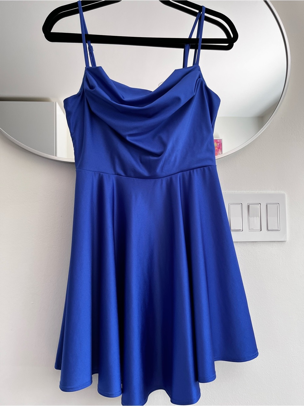 City Studio Royal Blue Fit and Flare Dress Juniors/Womens Size 7